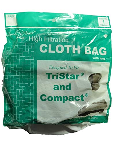 TriStar/Compact Cloth Bag Assembly, Dust Care Replacement Brand, designed to fit all Tri Star/Compact Canister Vacuum Cleaners