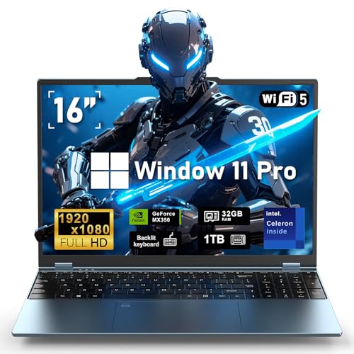 NAIKLULU 16 Inch FHD Gaming Laptop
