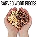 Wooden Chess Set - Classic Strategy Game Folding Board - Staunton Style Pawns (Brown/Tan) - Natural Wood Pieces - 14
