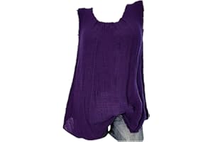 WOKASUN.JJ_BLOUSE Wokasun.JJ Womens Cotton Linen Blouse,Ladies Sleeveless Baggy T-Shirt Vest Summer Fashion Plus Size Tee Blouse Tank Tops