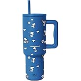 Simple Modern Peanuts 40 oz Tumbler with Handle and Straw Lid | Insulated Reusable Stainless Steel Water Bottle Travel Mug | Gifts for Women Men | Trek Collection | 40oz | Snoopy Sports