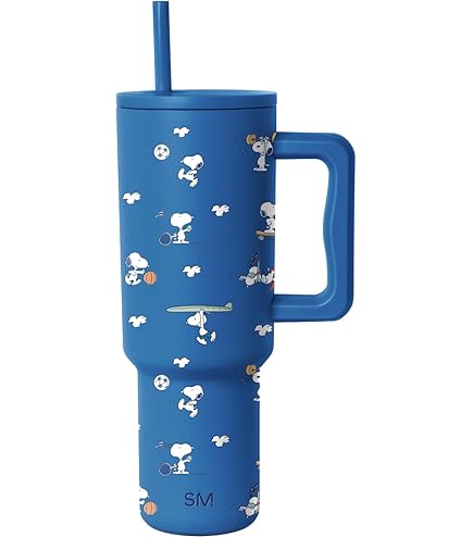 Ezprogear Taza De Café De Acero Inoxidable De 40 Onzas, Vaso De Doble Pared Aislado Al Vacio Con Asa Tapa Y Popotes 40 Onzas Violeta Brillante