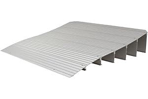 RAGE POWERSPORTS Silver Spring 6-1/4" High Aluminum Mobility Threshold Ramp for Wheelchairs, Scooters, and Power Chairs