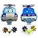 Robocar poli Balloon with Pinwheel Birthday Picnic Party Supplies