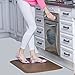 Amcomfy Anti Fatigue Kitchen Mat Standing Desk Mat Cushioned Comfort Floor Pads for Home Kitchen Offices Standup Desks Garages（22 x 36 x 7/8 Inches, Dark Brown）
