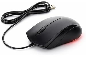 USB Wired Optical Mouse for Laptop & Desktop, Plug & Play, Smooth Tracking, Compatible with Windows & Mac, Black