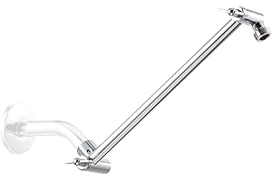 OFFO Shower Head Extension Arm, 11 in Shower Extension Arm with Locking Nut, Adjustable Height and Angle Shower Arm, Universa