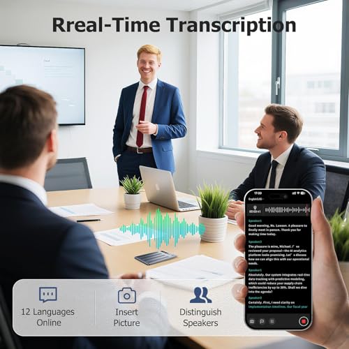 AI Voice Recorder, Note Voice Recorder with AI Transcribe and Summarize, 64GB Portable Digital Recorder Supports 134 Languages Voice to Text with App Control, Recording Device for Lectures Meetings