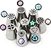 NEW Russian Tulip Tips Stainless Steel Icing Piping Nozzles Pastry Decorating Tips Cake Cupcake Decorator icing dispenser (New 8)