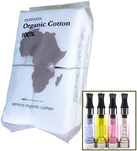 Japanese 100% Organic Cotton for Use in Atomizer DIY-60 Pads / Unbleached No Odor Fast Absorb / Cotton Square Pads / Vape Wick Pads for Rebuildable RDA