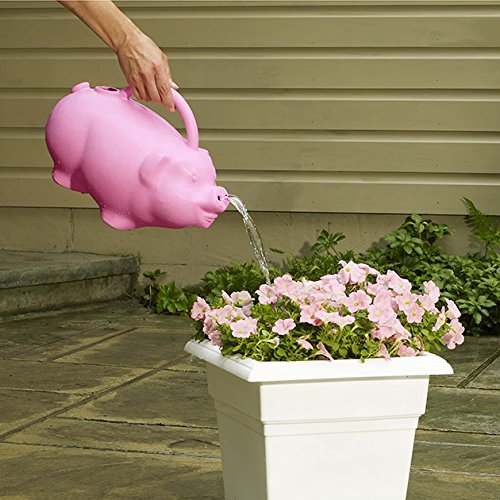 Pig Watering Can,  Pink, 1.75 Gallons
