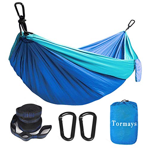Camping Hammock Double & Single Portable Hammocks with 2 Tree Straps