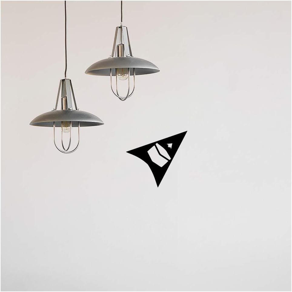 Qibla Direction Pointer (2pk) - Wall/Ceiling Decal Sticker (S005M) (Black), Small
