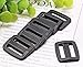 Shapenty 3/4 Inch/ 20mm (Inner Length) Plastic Tri-glide Slides Button Bulk Adjustable Webbing Triglides Slider Buckle for Belt Backpack Bags Sewing, 50PCS