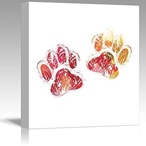 Fun and Colorful Splattered Watercolor Paw