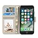 UrSpeedtekLive iPhone SE 2022 /iPhone SE 2020 /iPhone 7/iPhone 8 Wallet Case, Premium PU Leather Flip Case Cover with Card Slots & Kickstand for iPhone SE 2022/2020, iPhone 7 / iPhone 8 -Flower