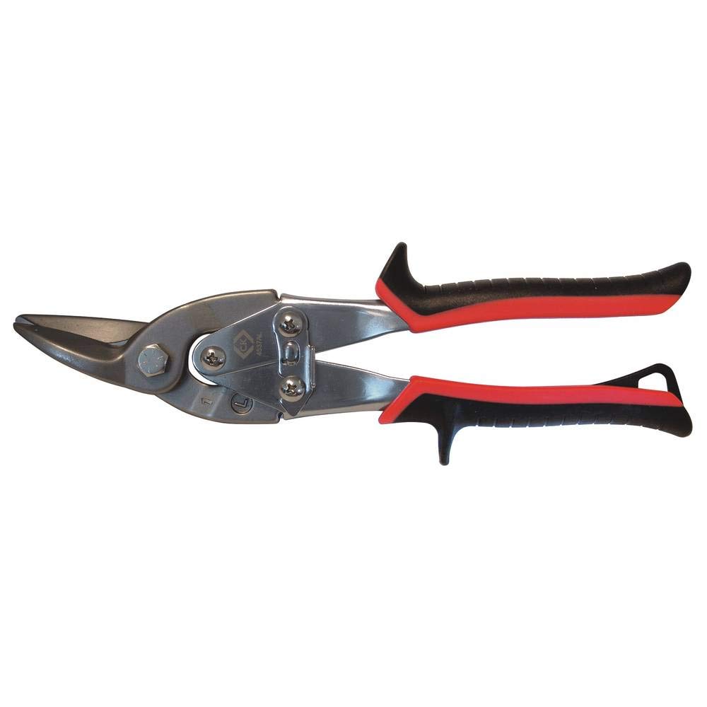 C.K T4537AL Left Cut Compound Action Snip,red