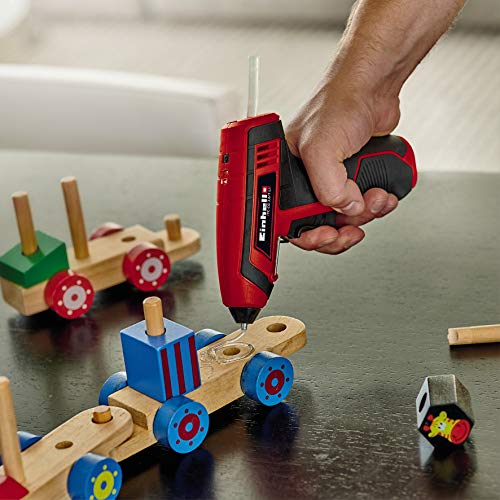 Einhell Akku-HeiÃklebepistole TC-CG 3,6/1 Li (Lithium-Ionen, max. 160 °C, 150 mm Klebestiftlänge, Anti-Tropf-System, 30 Sekunden Aufheizzeit, inkl. Metallbox, Ladegerät und 4 HeiÃklebestiften) – Bild 3