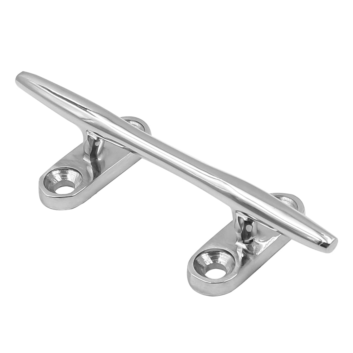 ZONADAH 8 Inch Stainless Steel Marine Boat Cleat 200mm Open Base Dock Rope Cleat with Screws, Heavy-Duty Yacht Deck Tie Down Horn for Jet Ski, Pontoon, Kayak, Dock Line Mooring Hardware