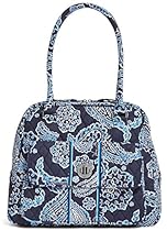 Vera Bradley Turn Lock Satchel in Blue Bandana