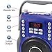 KORAMZI Karaoke Portable Rechargeable Boombox with Bluetooth,USB,SD, FM Radio, AUX in, 3.5 mm Audio Jack, Bluetooth Call Answering, Electric Guitar Audio Input, MIC Jack KS-200BL (Blue)thumb 1