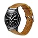 iBazal Gear S2 Classic Bands 42mm, Vintage Gear S2 Classic Leather Band 20mm Replacement Strap for Samsung Galaxy Watch 20mm/Gear S2 Classic SM-R732/Gear Sport/Huawei Watch 2/Garmin Vivoactive 3-Brown