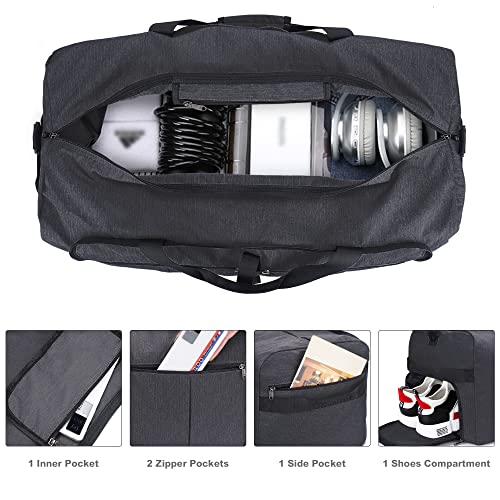Urtala Foldable Travel Bag for Men and Women 120L Large Weekender with Shoe Compartment, Waterproof Handbag