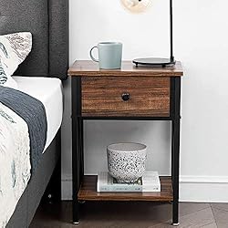 VECELO Side/End Table Nightstand with Drawer