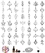 30pcs Mix Stainless Steel Tones Alloy Bead Cage Pendant Pearls Stones Rock to Cage,Add Perfume and Essential Oils to Create a Scent Diffusing Locket Pendant Charms