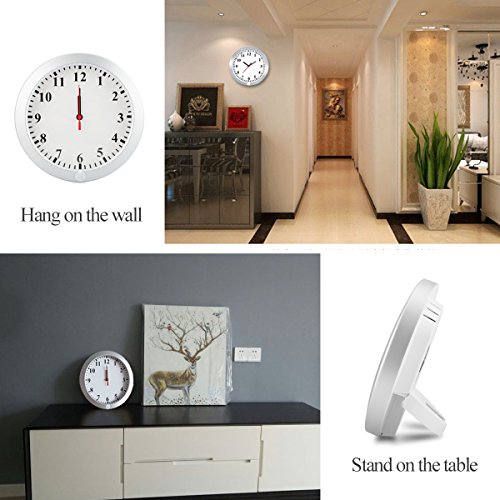 Newwings 1080P WiFi Hidden Camera Wall Clock Wireless Spy Camera Nanny Cam with Motion Detection, Indoor Covert Security Camera for Home and Office