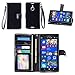 IZENGATE Nokia Lumia 1520 Wallet Case - Executive Premium PU Leather Flip Cover Folio with Stand (Black)