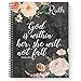 Gotcha Covered Notebooks She Will Not Fall Personalized Religious Notebook/Journal, Laminated Soft Cover, 120 pages of your selected paper, lay flat wire-o spiral. Size: 8.5” x 11”. Made in the USA