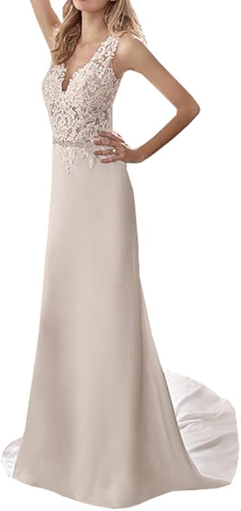 simple a line wedding dresses