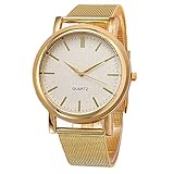 Lebanon Women Gold Mesh Band Quartz Gold Watch