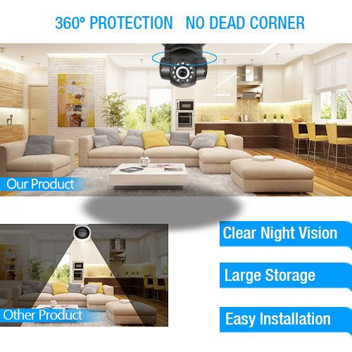 NEW VERSION TENVIS IP Camera -720P IP Camera Supporting Smart Wi-Fi, Night Vision Camera, Smart Camera for Pet Baby Monitor, Home Security Camera Motion Detection Indoor Camera with Micro SD Card Slot