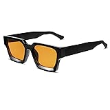 VANLINKER Vintage Thick Square Sunglasses for Men