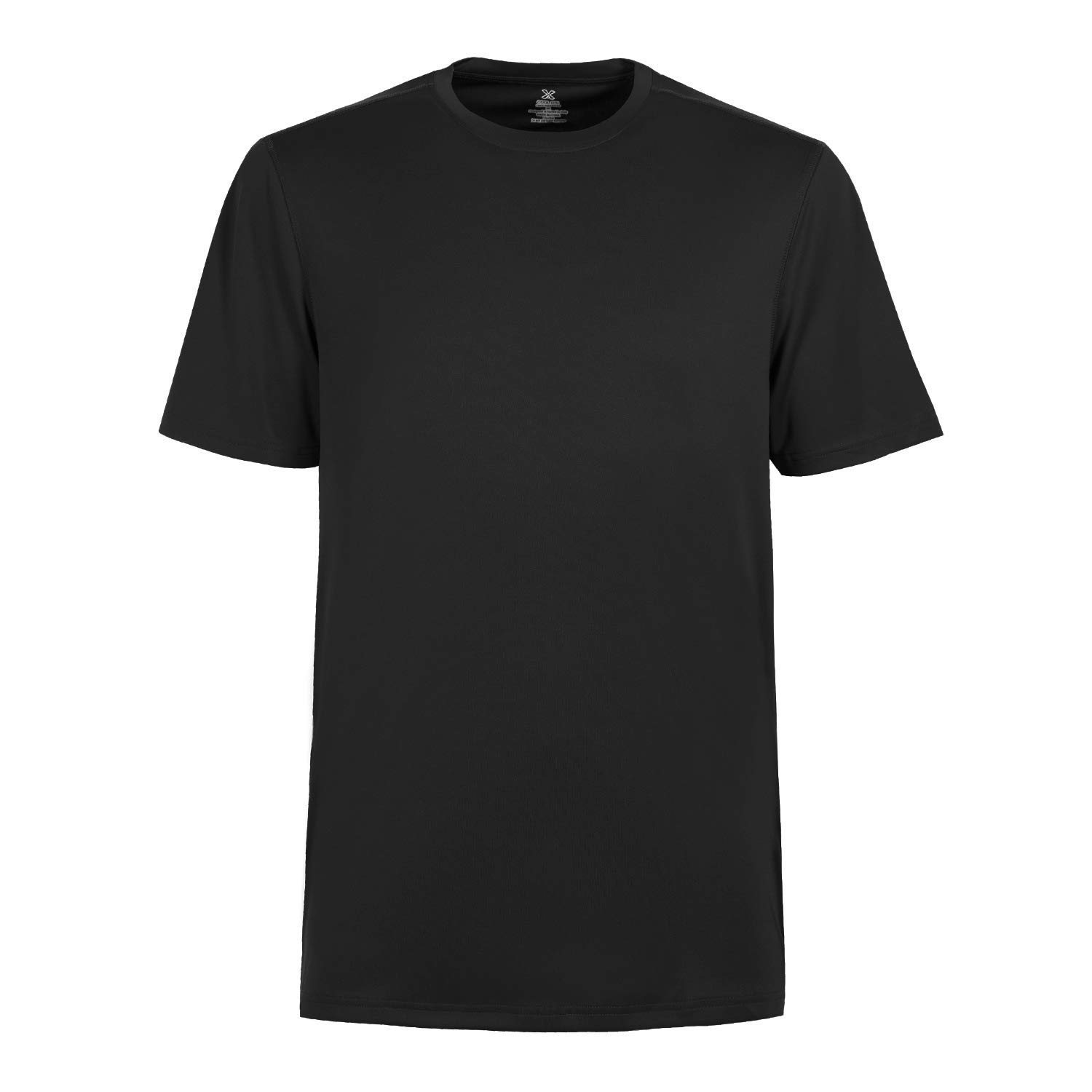 Photo 1 of Corna Mens 100% Polyester Best Moisture Wicking Avtive Training Shirt Quick Dry Performance GymT Shirt Jersey Black-M
