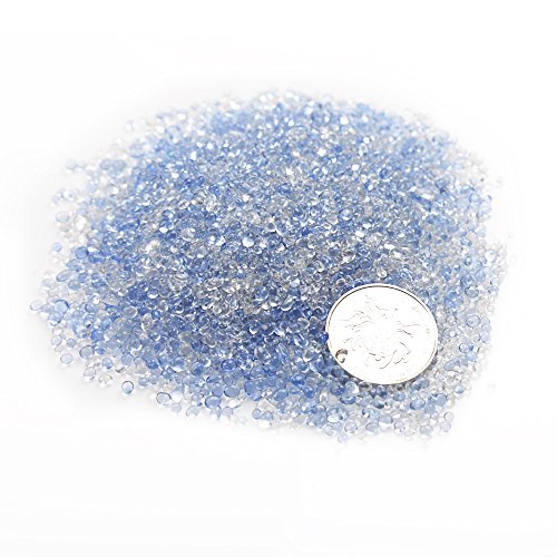 ZUINIUBI 500g Transparent And Blue Color Pebble Turtle Fish Tank Sand Glass Beads Sand Rocks Aquarium Decoration Ornament Stone Landscape 1-3mm - Thumbnail 2