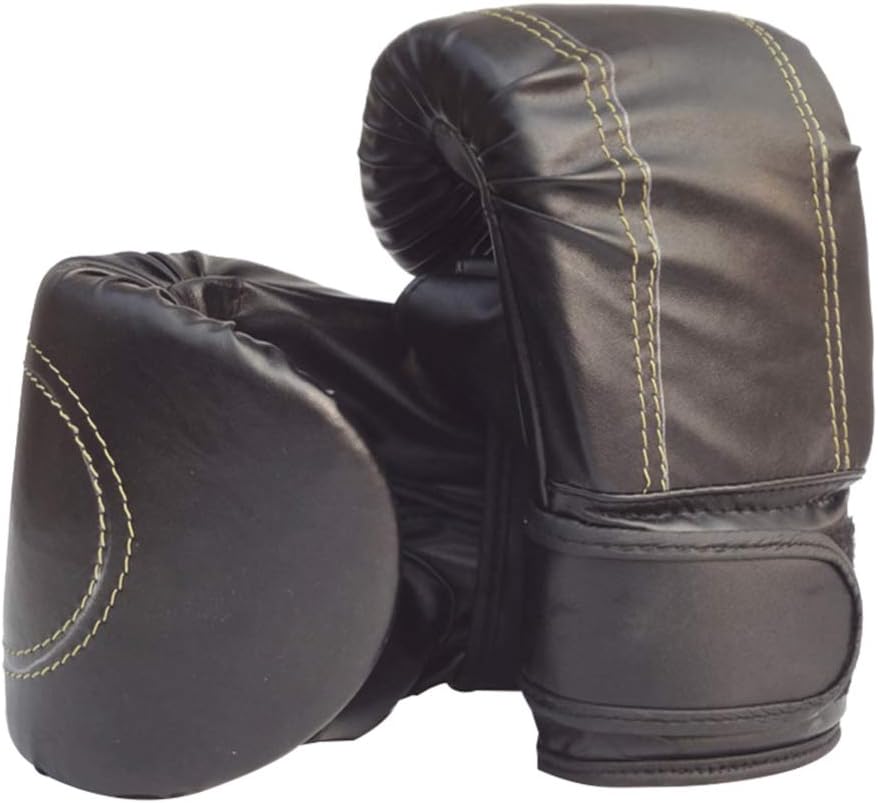 Anonyme Boxing Gloves Children Boxing Gloves Professional Breathable PU Leather Boxing Training Glove Black Universal