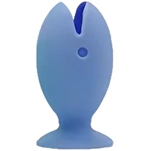 歯ブラシホルダー - シリコーンの魚の形の歯ブラシスタンド |浴室用歯ブラシホルダー |歯ブラシホルダーセット |家庭用吸盤底付き多機能歯ブラシ保護カバー - サムネイル 6