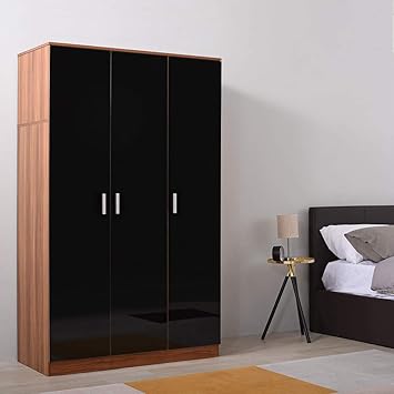 Storeinuk 3 Door Triple Large Wardrobes With 6 Shelves Units