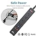 HAUSBELL Type C 3in1 Power Strip, Surge Protector 8-Outlet 1750W Surge Protector Power Strip 6A with 2Type C and 2USB Ports, Compatible iphone XS,UL and ETL Listed (Black)