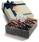 Benevelo Gifts Gourmet Nut Platter with Selection of Nutritious Almonds - Featuring Honey Roasted & Dark Chocolate Covered Almonds - Exquisitely Presented on a Gift Tray for Your Loved Ones (1.5lbs)