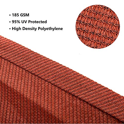 ASTEROUTDOOR UV Block Canopy for Patio Backyard Rasen Garten Outdoor Aktivitäten, Terra, 12' x 12' x 17' – Bild 5