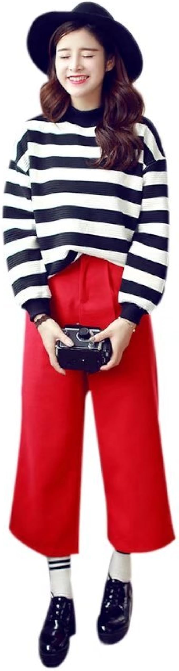 Amazon Co Jp Only J ワイド フレア パンツ ガウチョ ボトムス ウール 秋 冬 マニッシュ 秋物 レディース ウチョパンツ カジュアル 無地 シンプル きれいめ ロング ワイドパンツ 8分丈 服 ファッション小物