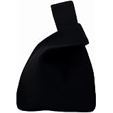 Anopo Small Knot Bag for Women Mini Crochet Tote Bag Wristlet Handbags Solid Knitted Purse for Beach Travel Daily