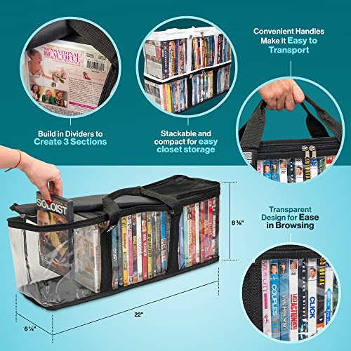 Made Easy Kit DVD Storage Case Clear PVC Organizer With Triple