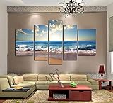 (NOT Framed or Stretched) Canvas Print for Home Decoration Room Wall Art Seascape Blue Beach Ocean