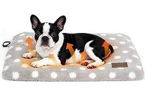 Deamoser Self Warming Cat Mat 24" x 17.7" Self Heating Pet Pad with Removable Washable Ultra Soft Cover - No Electricity Needed for Indoor Cats & Small Dogs Grey