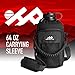 Highland Peak 64 oz Sleeve/Carrier with Paracord Survival Handle The Ultimate Bottle Holder - Attaches to Backpacks, Travel Gear - Fits HydroFlask, Yeti, Growlers, & Similar Thermos Bottles